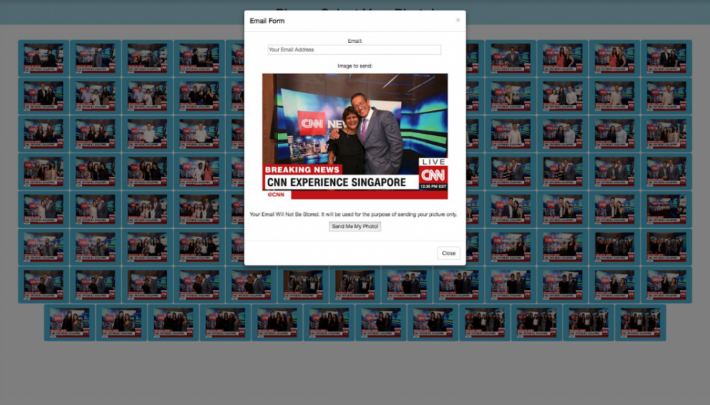 Event Photobooth App - CNN Experience - Example