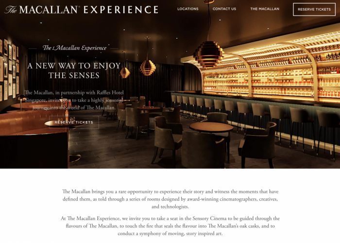 The Macallan Experience - Microsite landing page