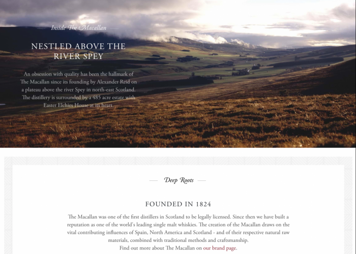 The Macallan Experience - Microsite about The Macallan
